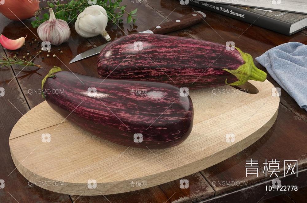食物茄子3D模型下载【ID:722778】