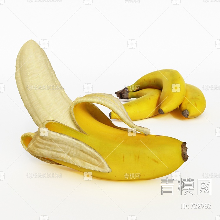 香蕉3D模型下载【ID:722982】