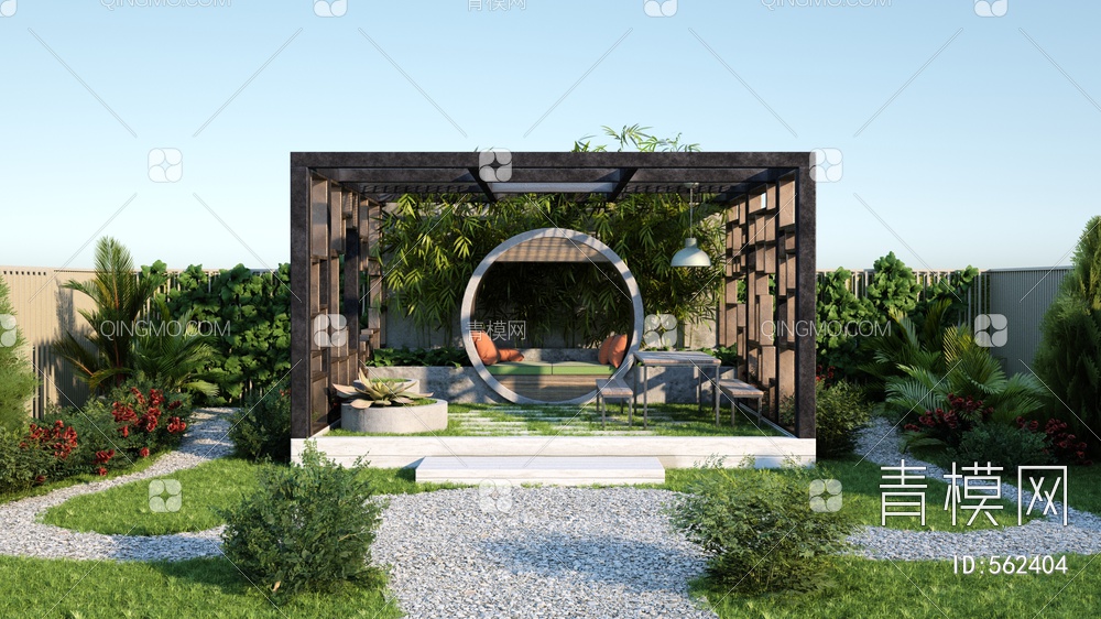 庭院园林3D模型下载【ID:562404】