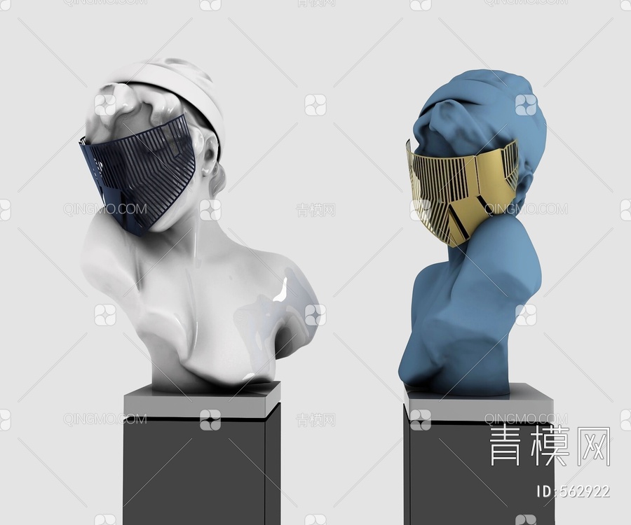 人物雕塑摆件3D模型下载【ID:562922】