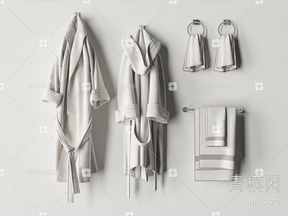 浴袍毛巾3D模型下载【ID:562570】