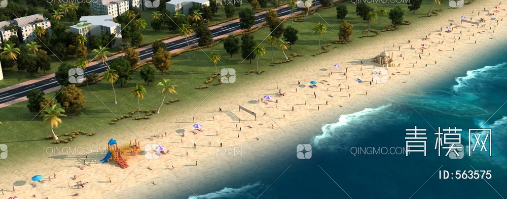 沙滩3D模型下载【ID:563575】