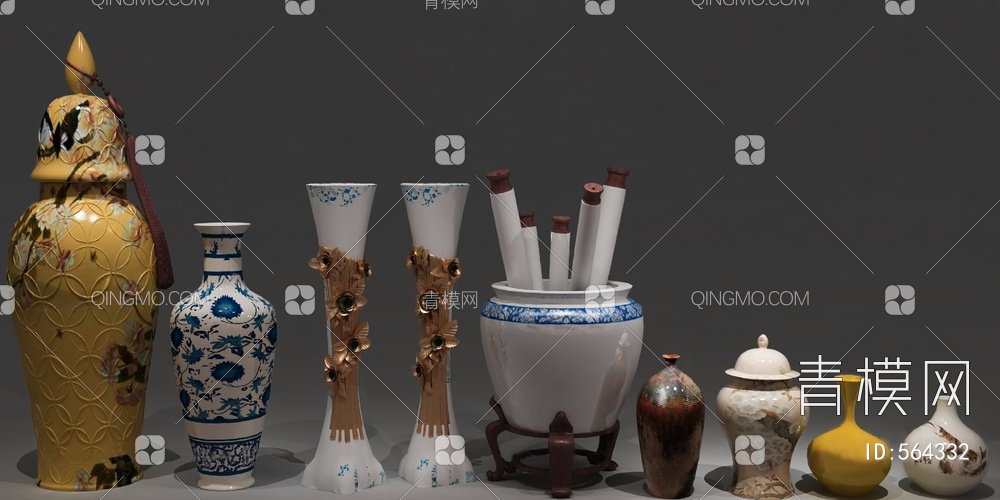 陶瓷器皿3D模型下载【ID:564332】