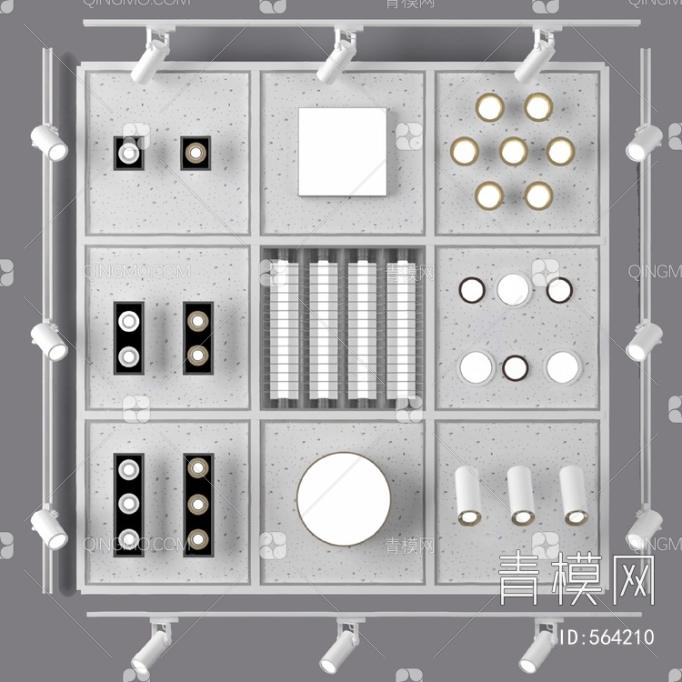 灯具组合3D模型下载【ID:564210】