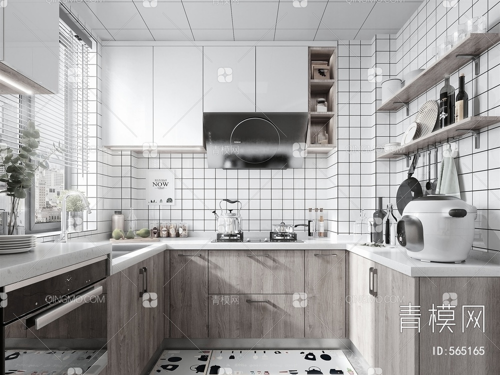 厨房 油烟机 灶具 冰箱 厨房摆件 厨房用品3D模型下载【ID:565165】