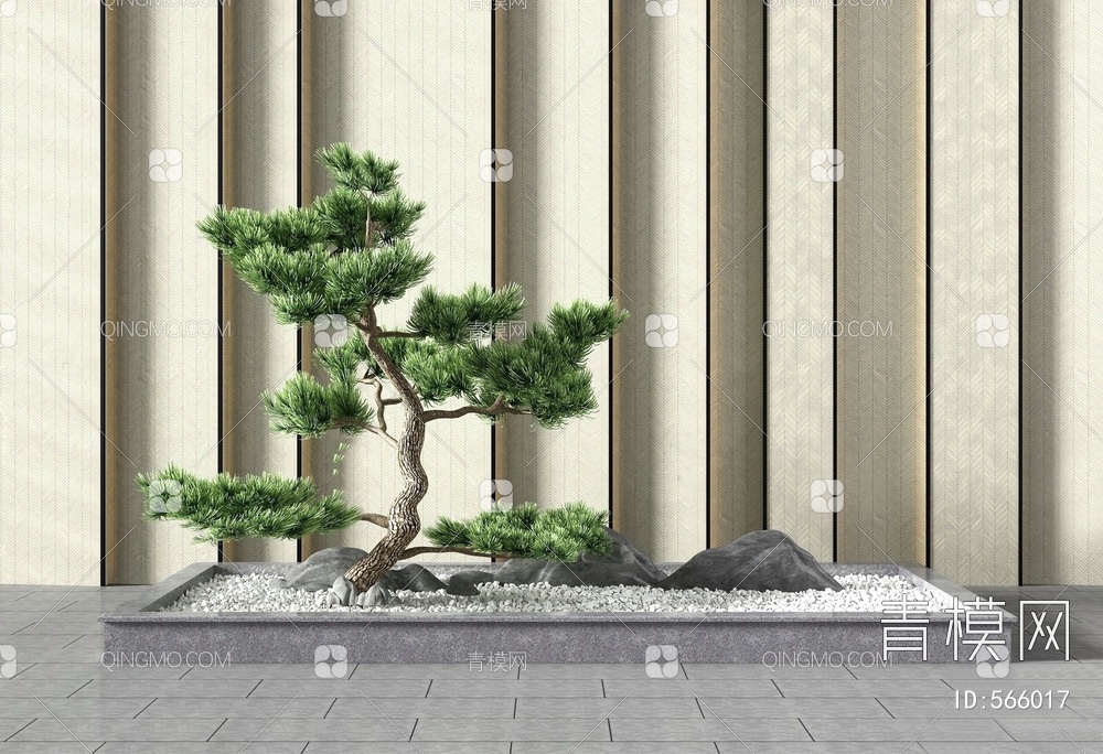 假山 景观墙 山形景观小品 陶罐 沙形景观 景观树 假山流水3D模型下载【ID:566017】