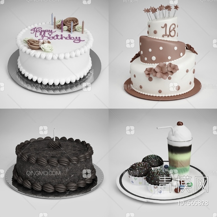 蛋糕3D模型下载【ID:565828】