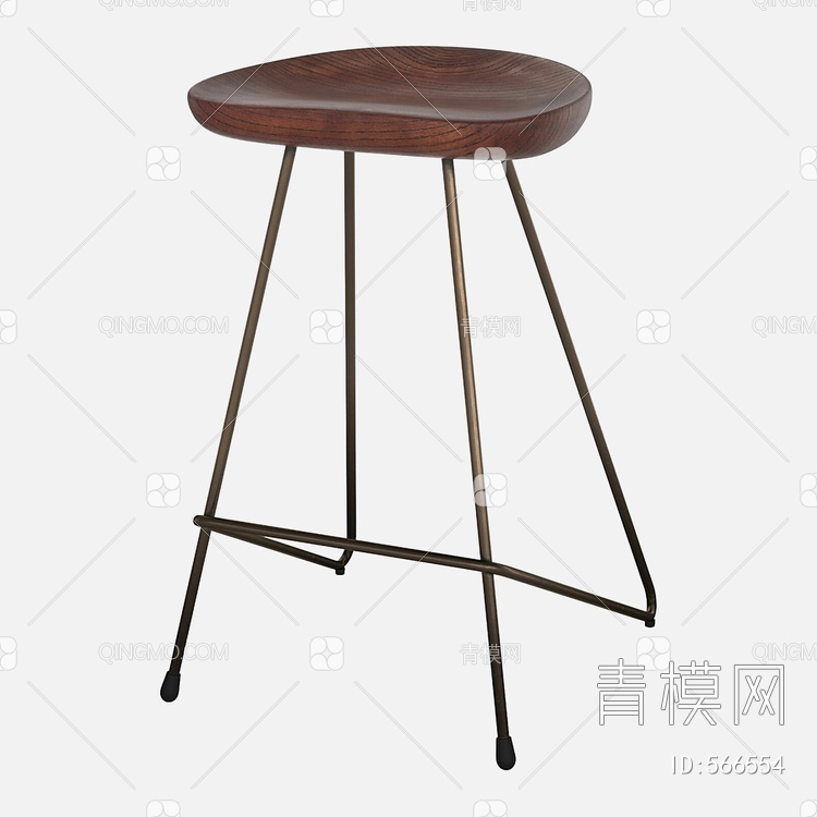 木制吧椅3D模型下载【ID:566554】