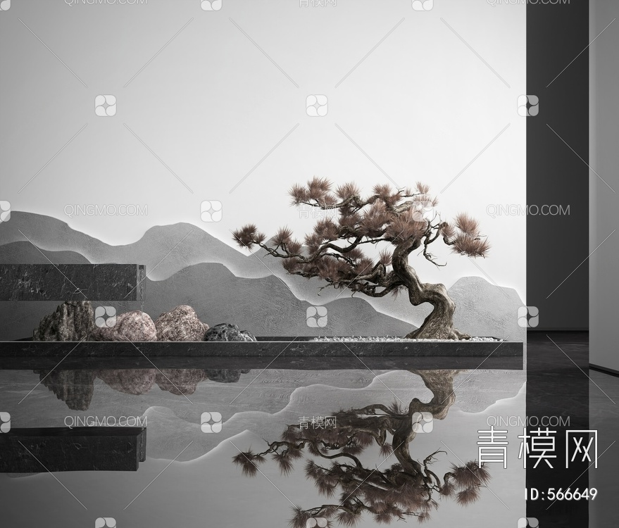 假山山水景观3D模型下载【ID:1946713】