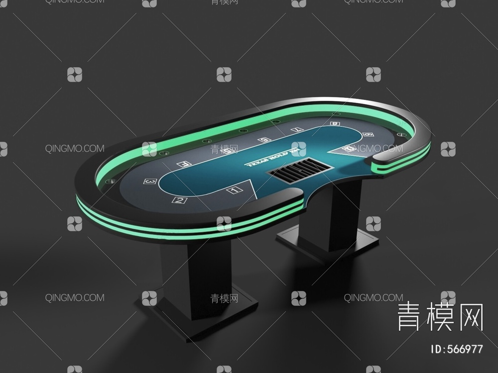 德州扑克桌3D模型下载【ID:566977】