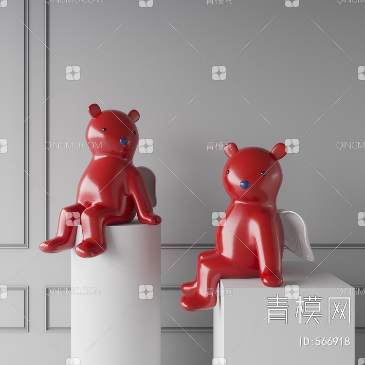 小熊雕塑摆件3D模型下载【ID:566918】