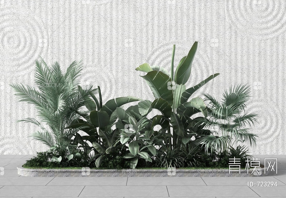 室外绿化植物3D模型下载【ID:723294】