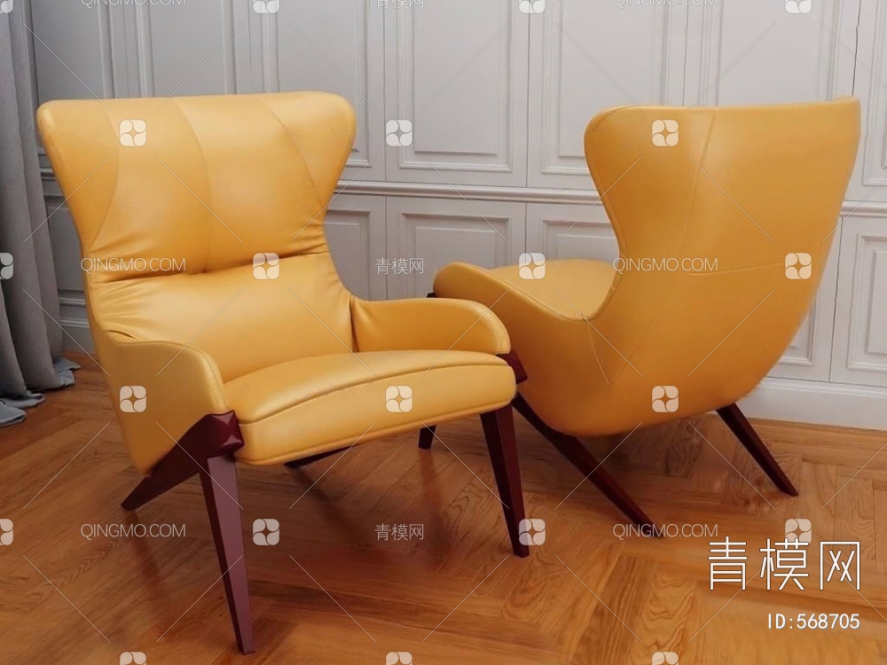 沙发椅3D模型下载【ID:568705】