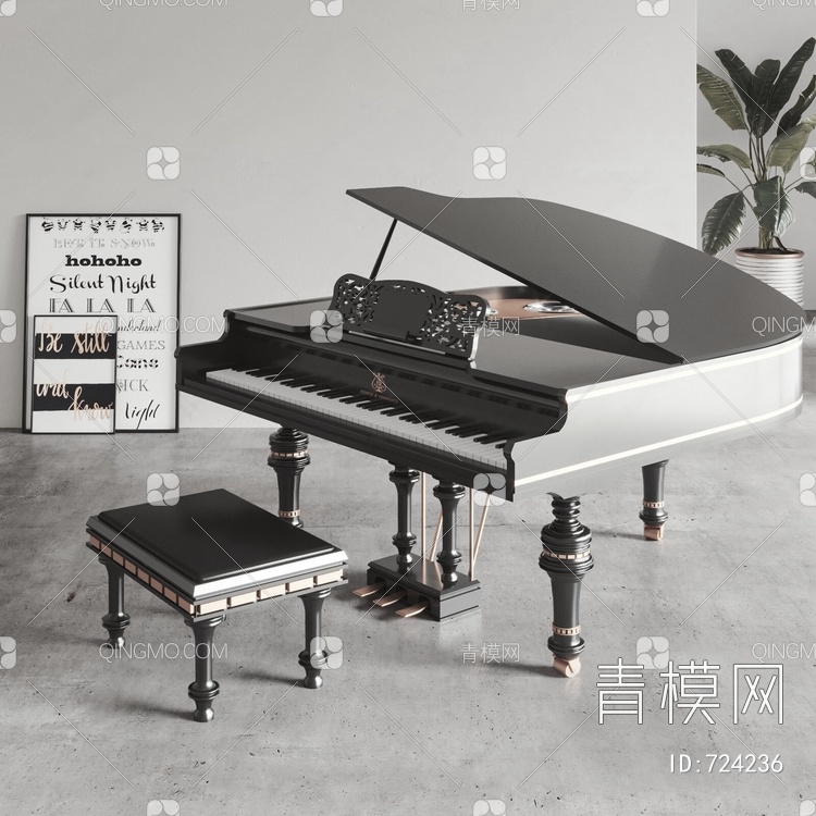 Steinway&Sons 钢琴3D模型下载【ID:724236】