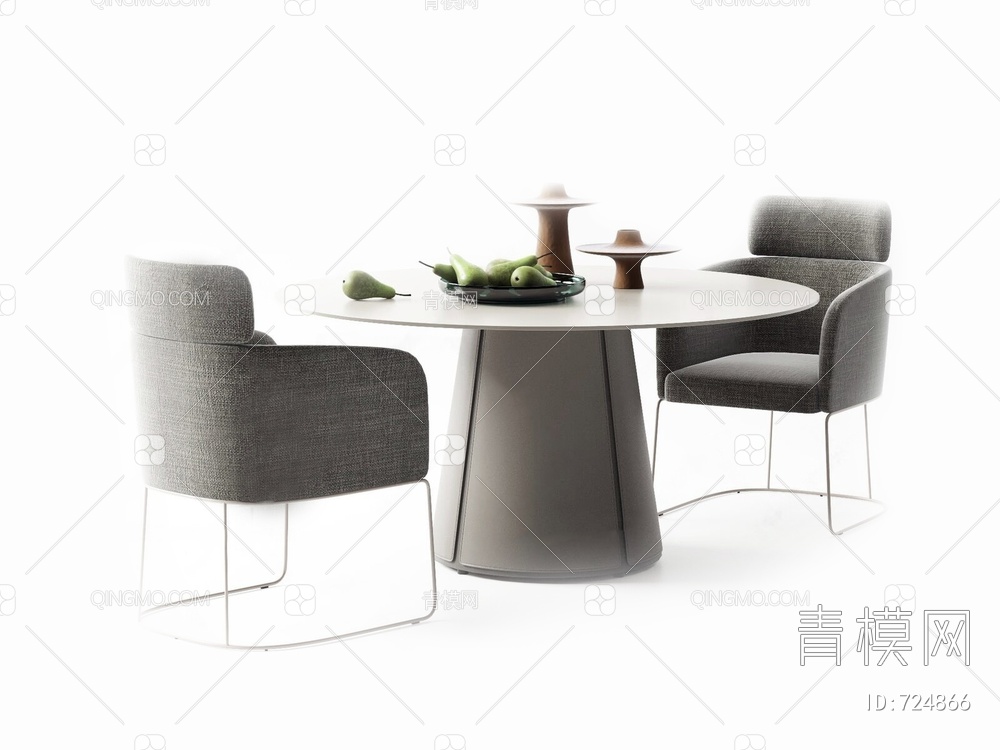 意大利 Ditre Italia 桌椅组合3D模型下载【ID:724866】