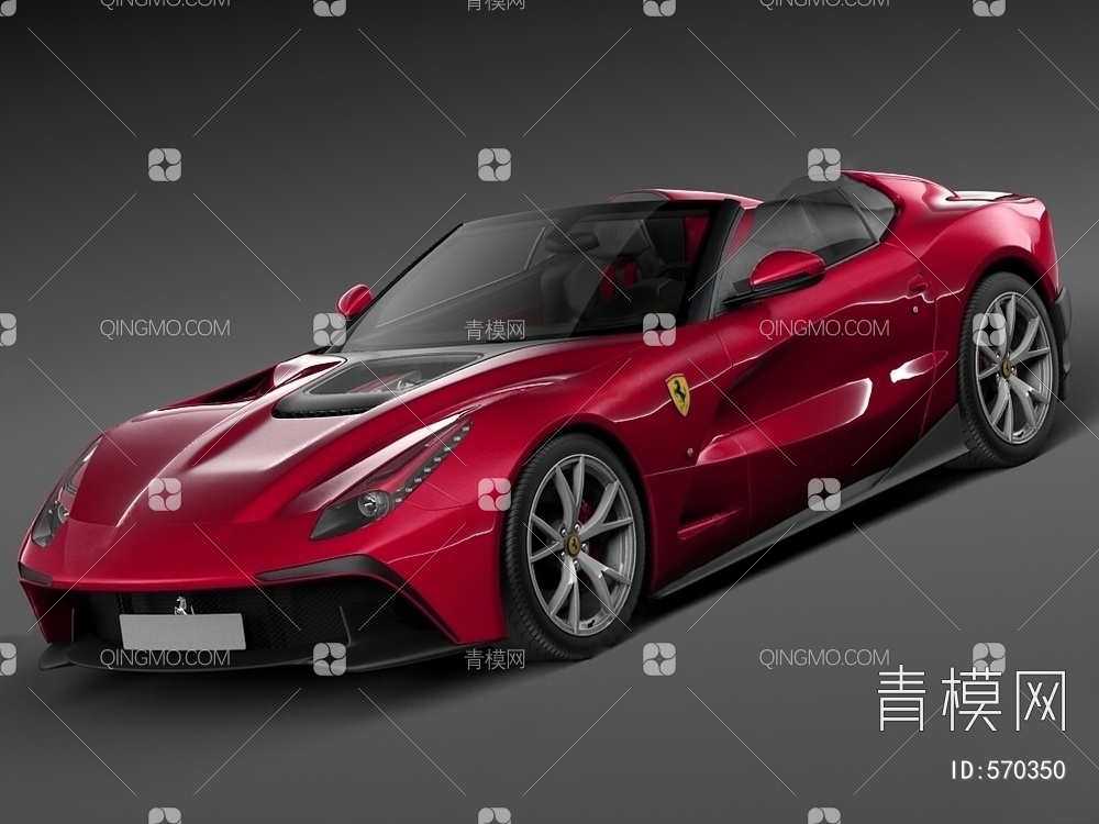 跑车 法拉利(Ferrari)  F12 TRS Roadster 20143D模型下载【ID:570350】