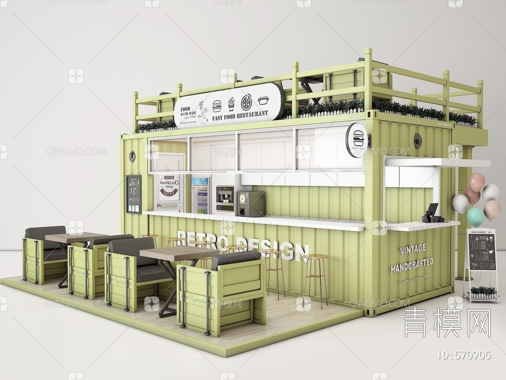 快餐厅3D模型下载【ID:570905】