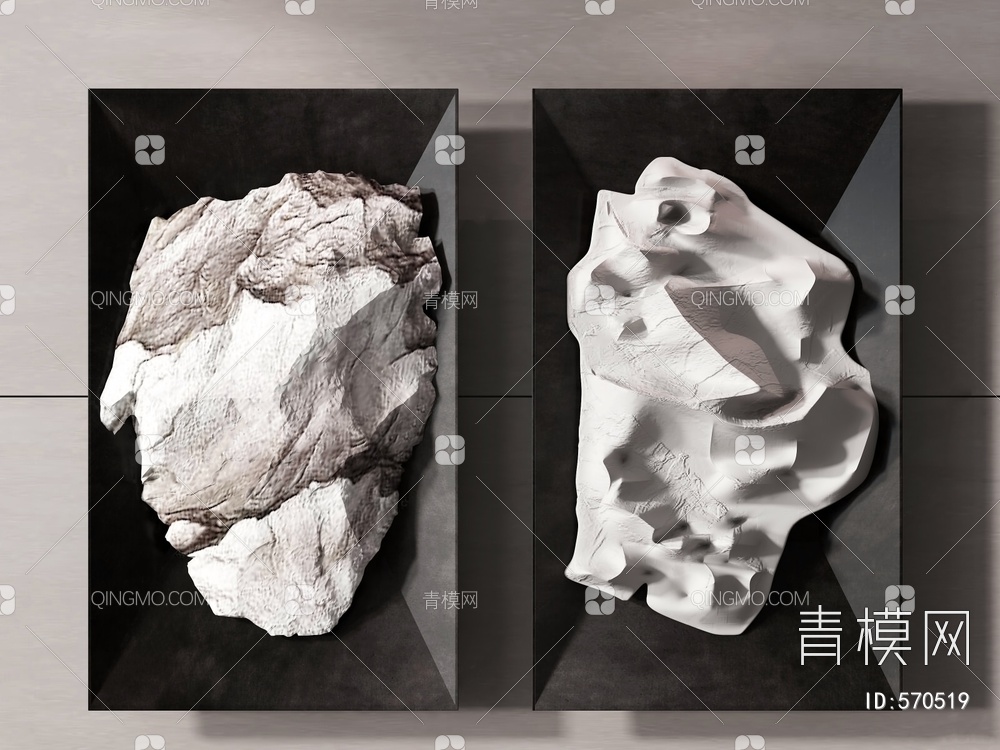 石头雕塑挂件3D模型下载【ID:570519】