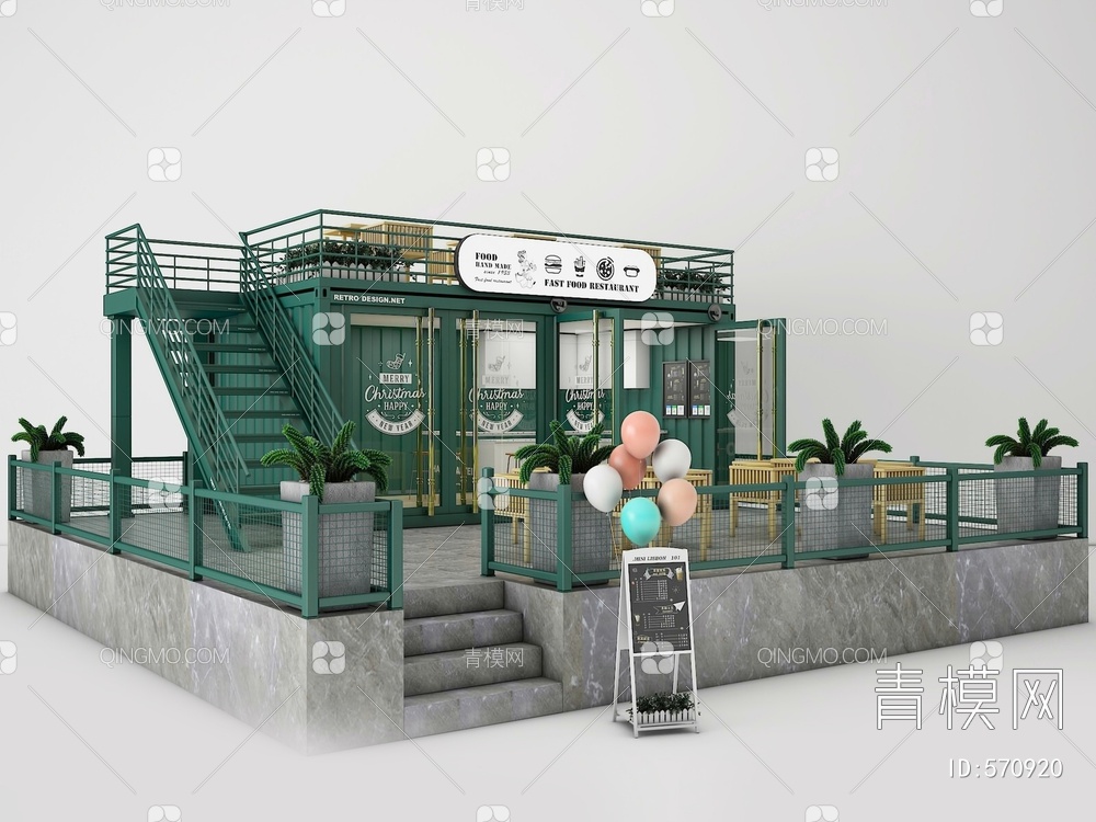 快餐厅3D模型下载【ID:570920】