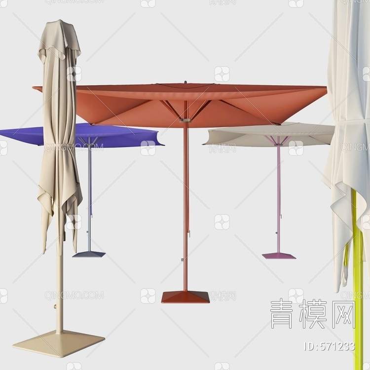 户外遮阳伞3D模型下载【ID:571233】