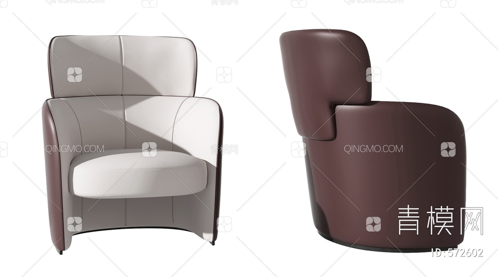 皮革沙发 沙发 单人沙发3D模型下载【ID:572602】