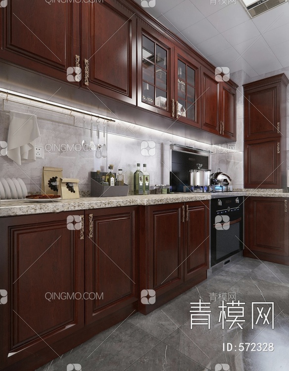 厨房橱柜3D模型下载【ID:572328】