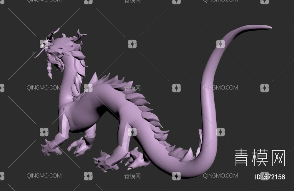 东海巨龙雕塑3D模型下载【ID:572158】