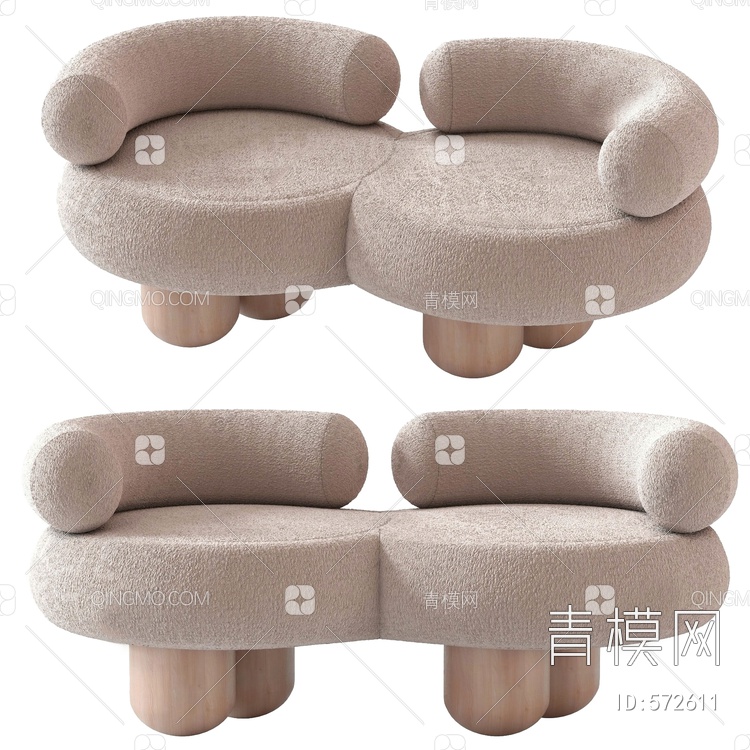 创意异形沙发3D模型下载【ID:572611】