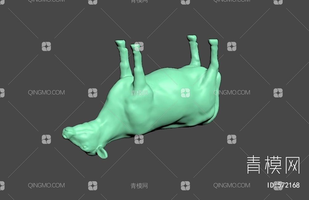 四脚朝天的牛Cow_t打印3D模型下载【ID:572168】