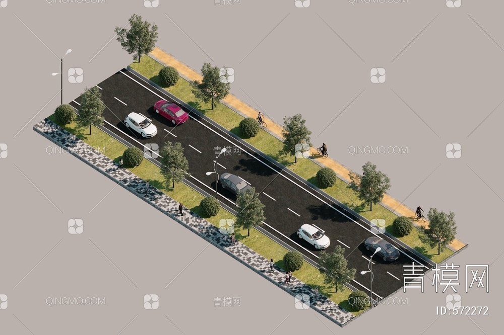 道路3D模型下载【ID:572272】