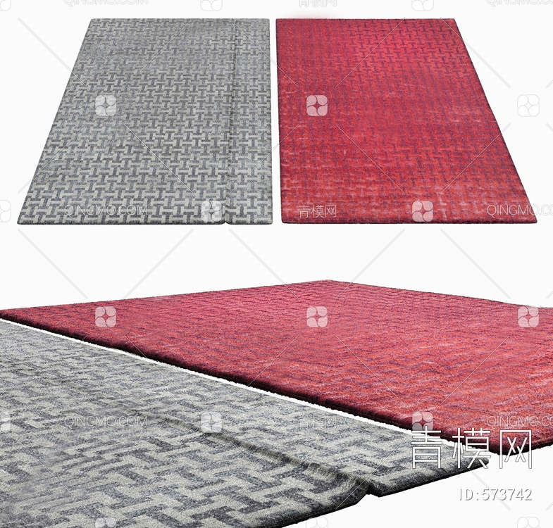 地毯 家纺 方毯 布艺地毯3D模型下载【ID:573742】
