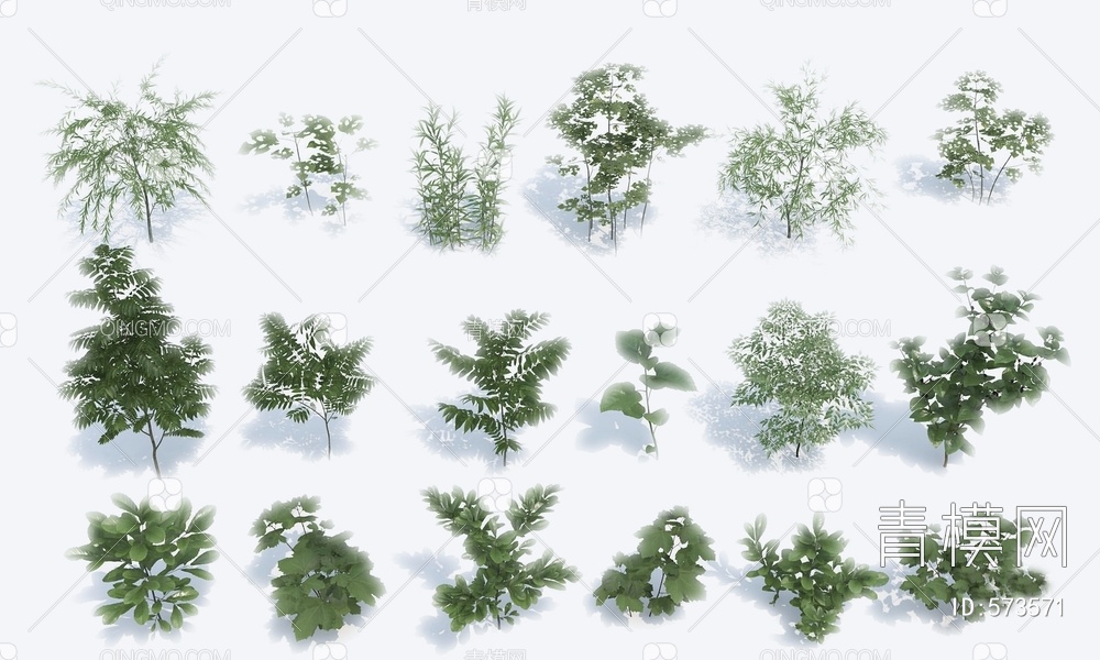 花草花卉 植物 草 灌木 景观植物3D模型下载【ID:573571】
