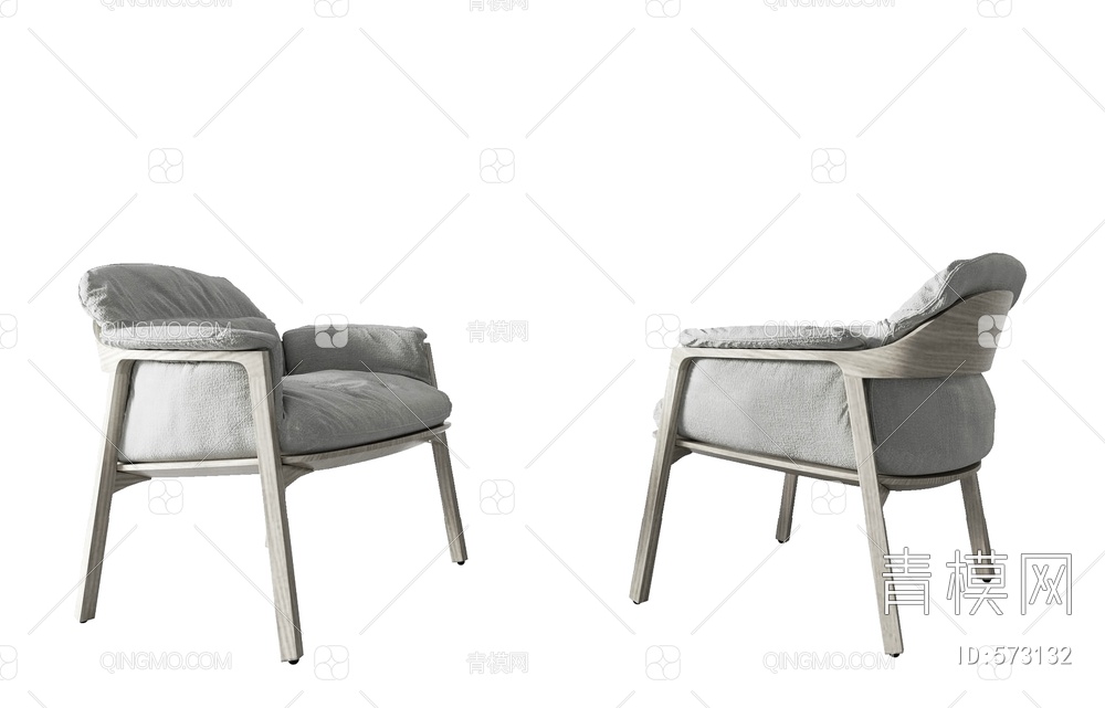 休闲椅 单椅 单人沙发3D模型下载【ID:573132】