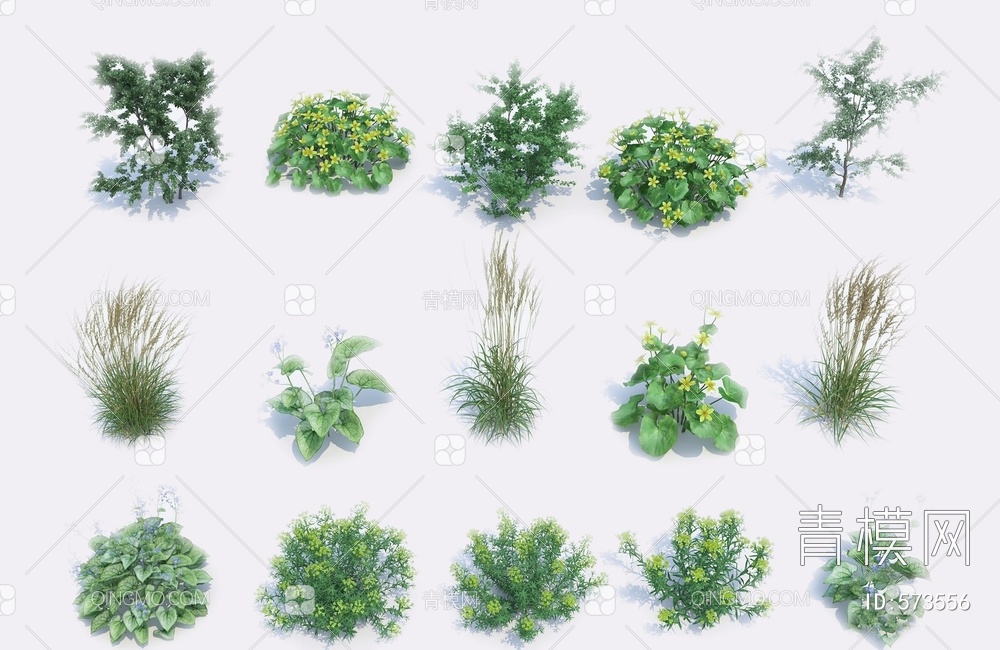 花草花卉 花草 植物 景观植物 风景植物 细化植物3D模型下载【ID:573556】