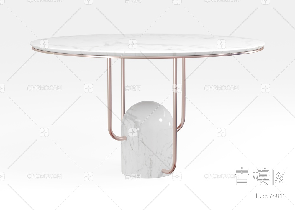 大理石餐桌单体3D模型下载【ID:574011】