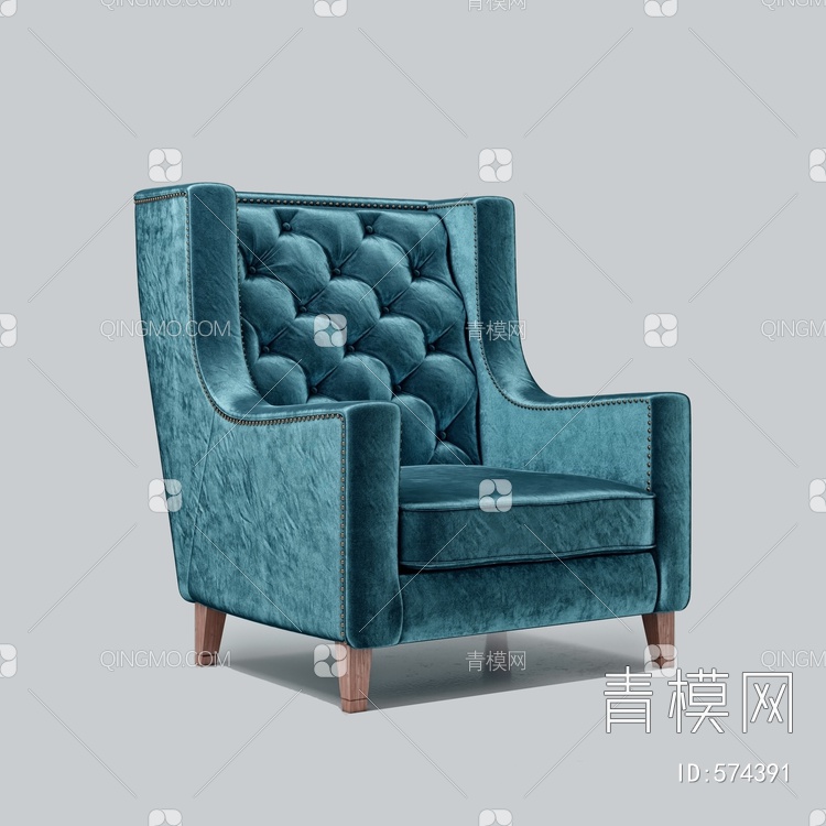 休闲沙发3D模型下载【ID:574391】