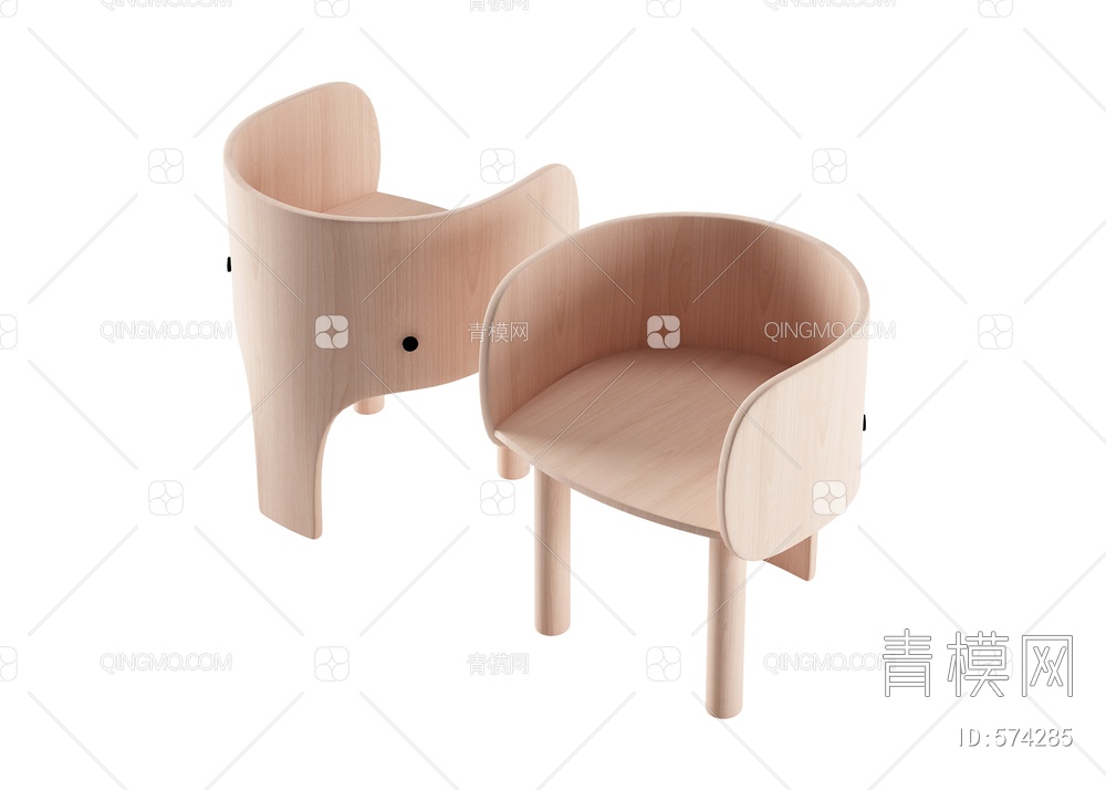 儿童椅3D模型下载【ID:574285】