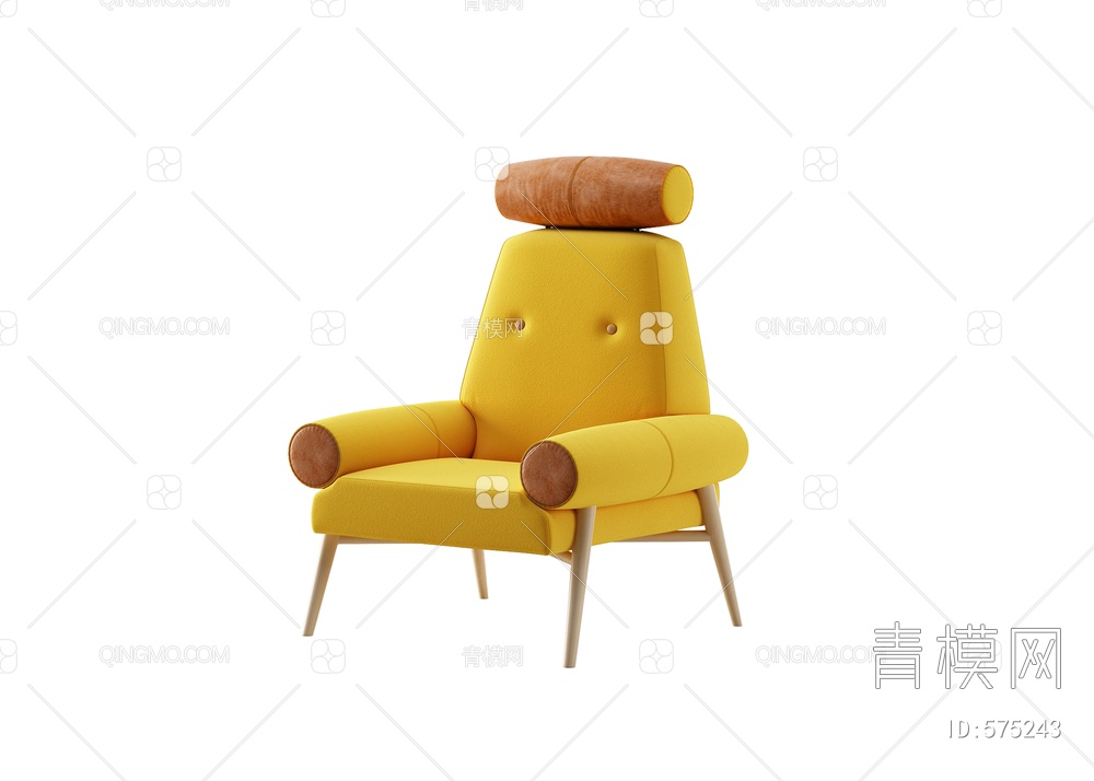 布艺休闲沙发3D模型下载【ID:575243】