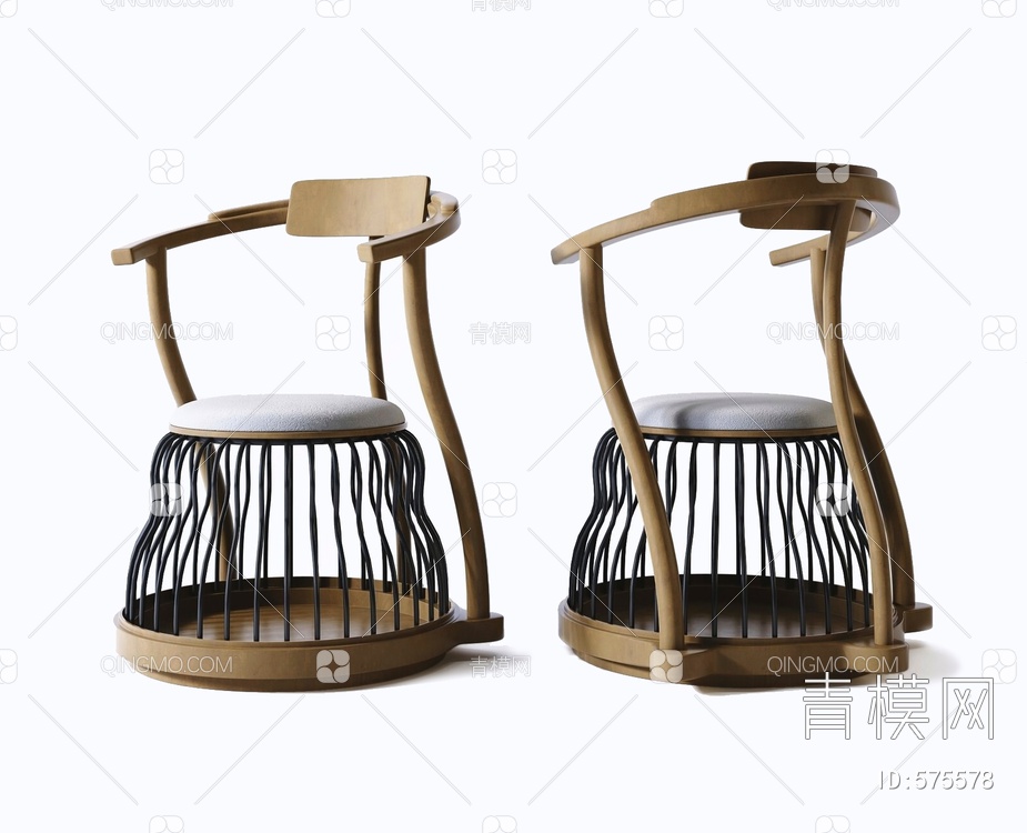 铁艺休闲椅3D模型下载【ID:575578】