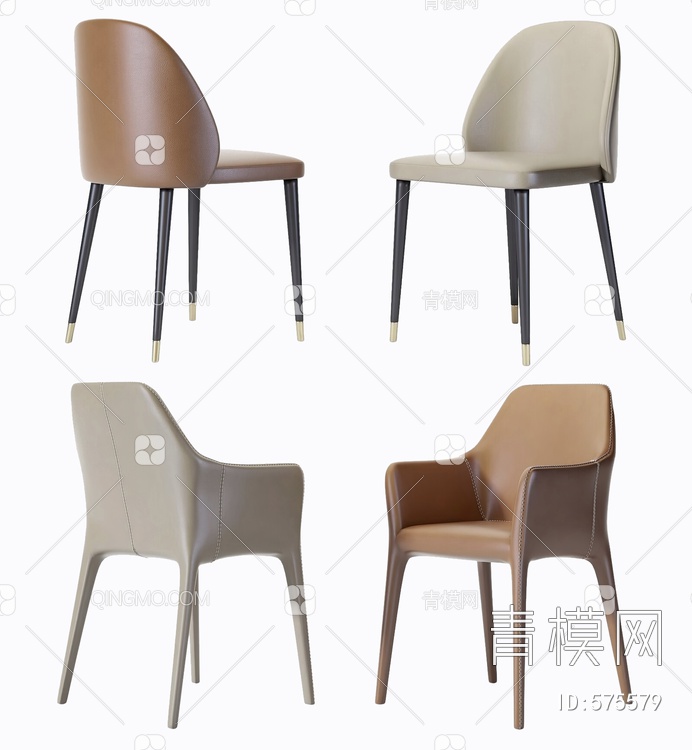 椅子凳子组合3D模型下载【ID:575579】
