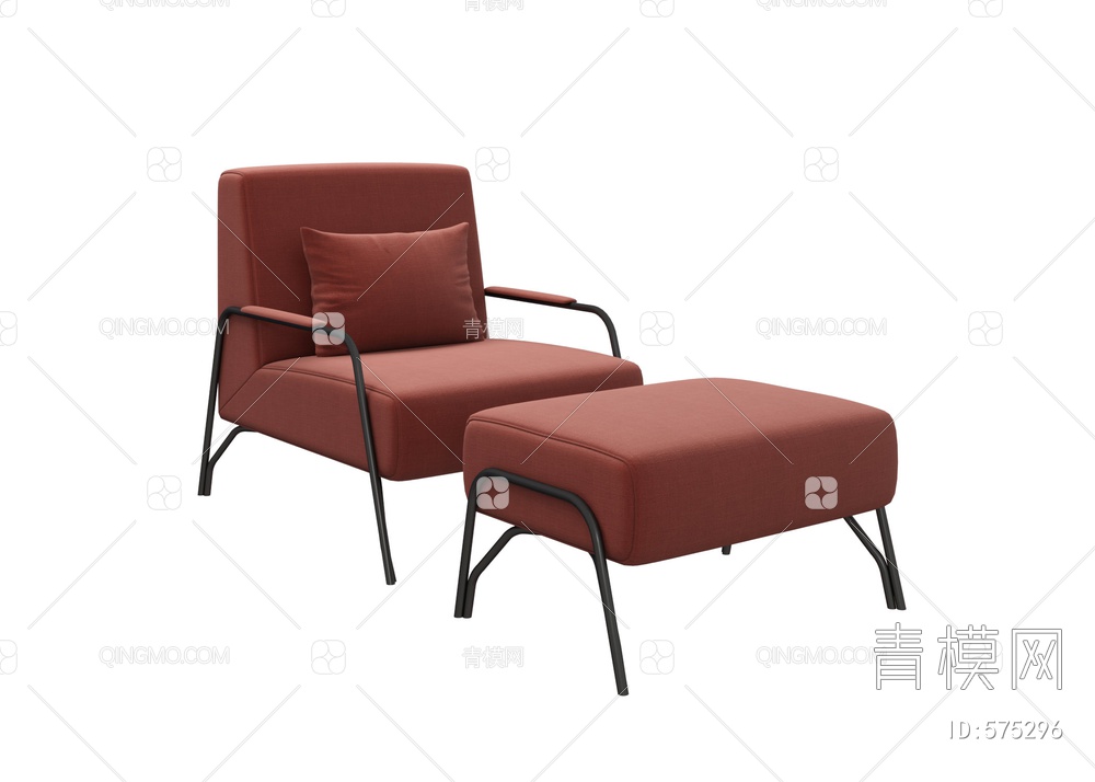 单人沙发3D模型下载【ID:575296】