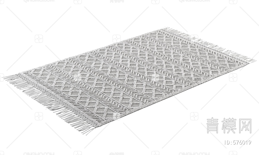布艺编织地毯3D模型下载【ID:576019】