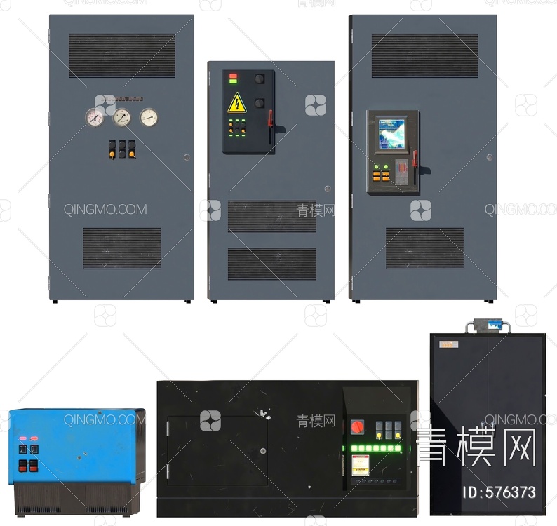 工业设备 配电箱 电闸3D模型下载【ID:576373】