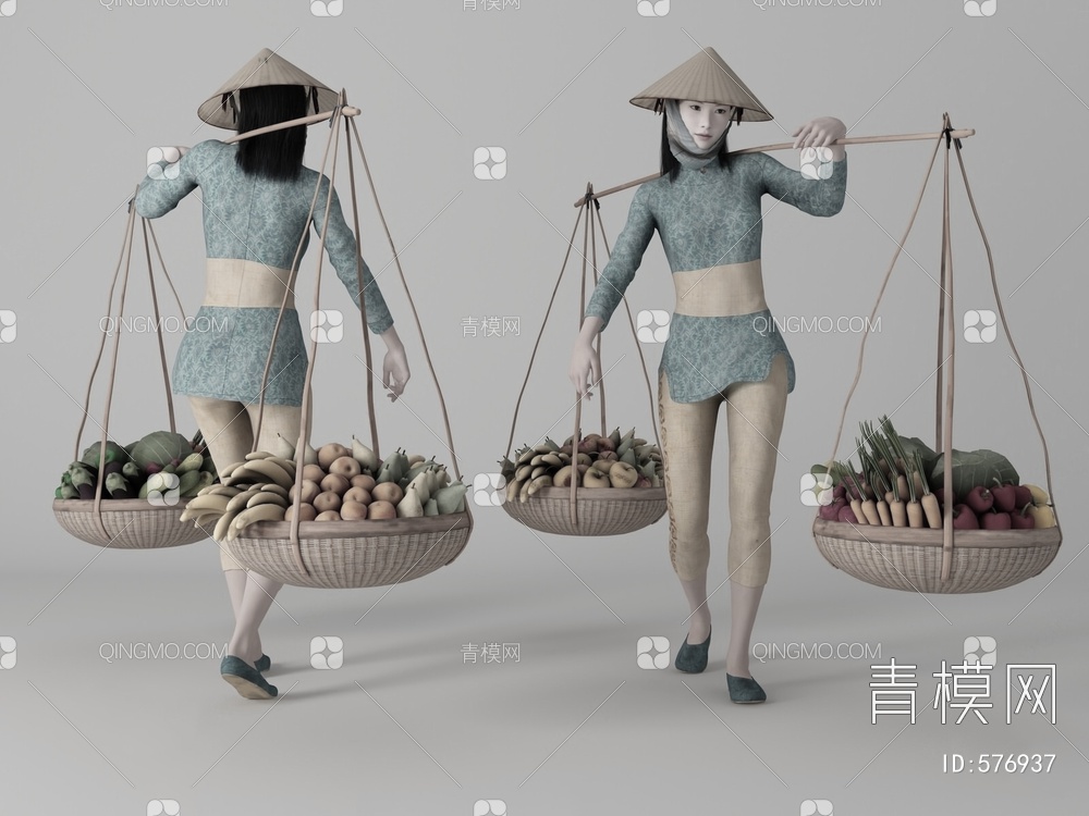 女人3D模型下载【ID:576937】