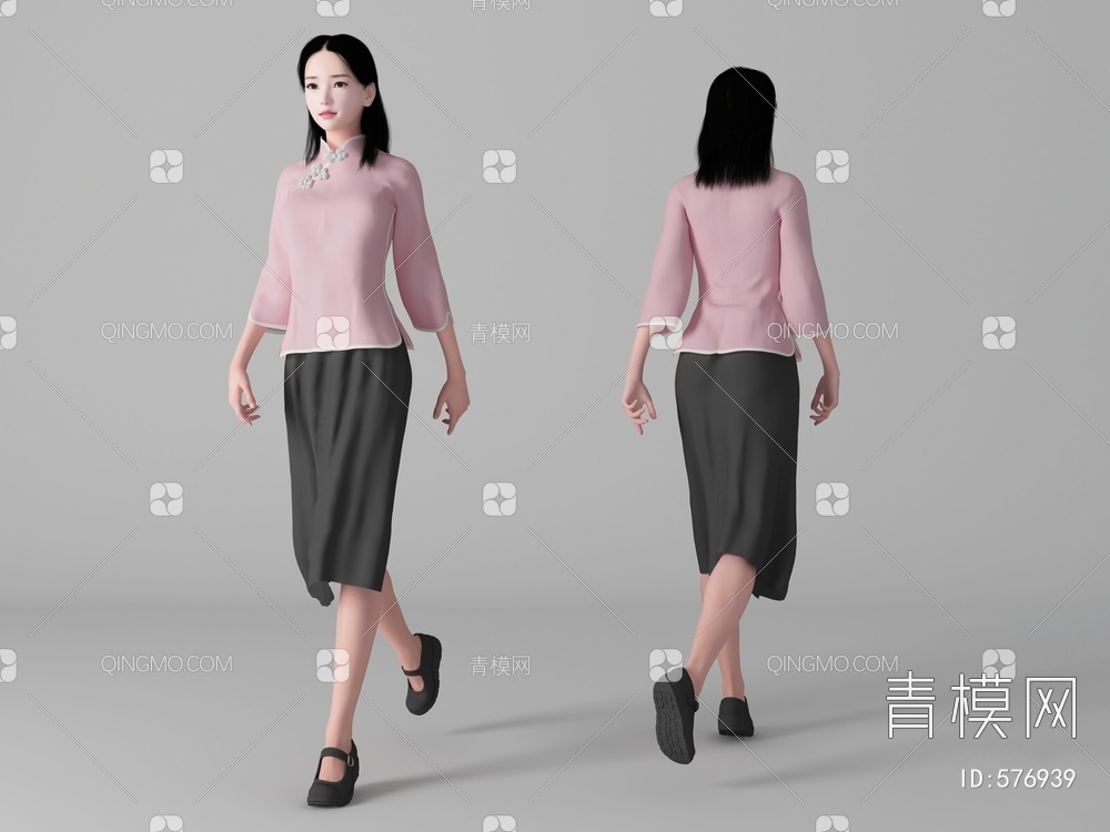 女人3D模型下载【ID:576939】