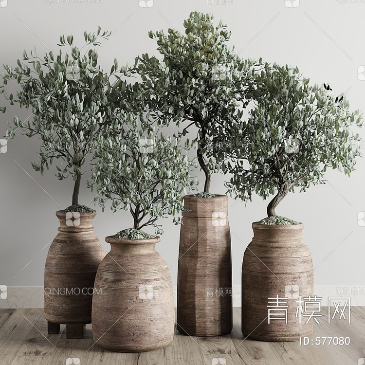 盆栽 植物 花瓶3D模型下载【ID:577080】