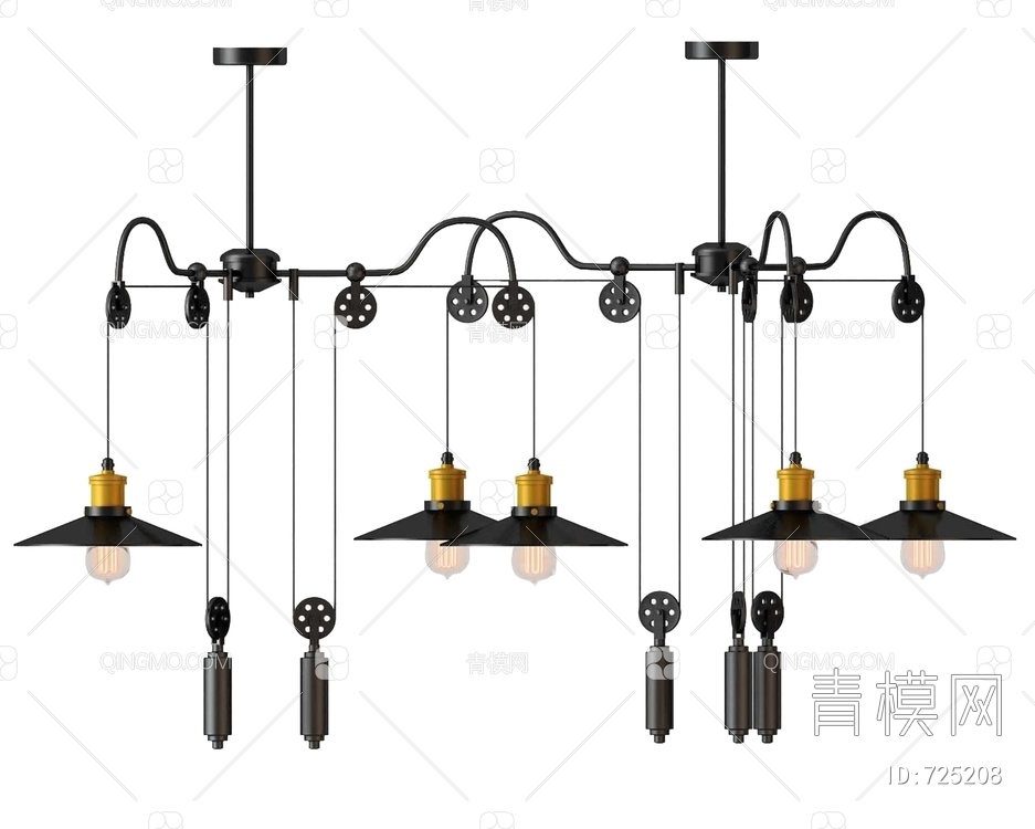 吊灯组合3D模型下载【ID:725208】