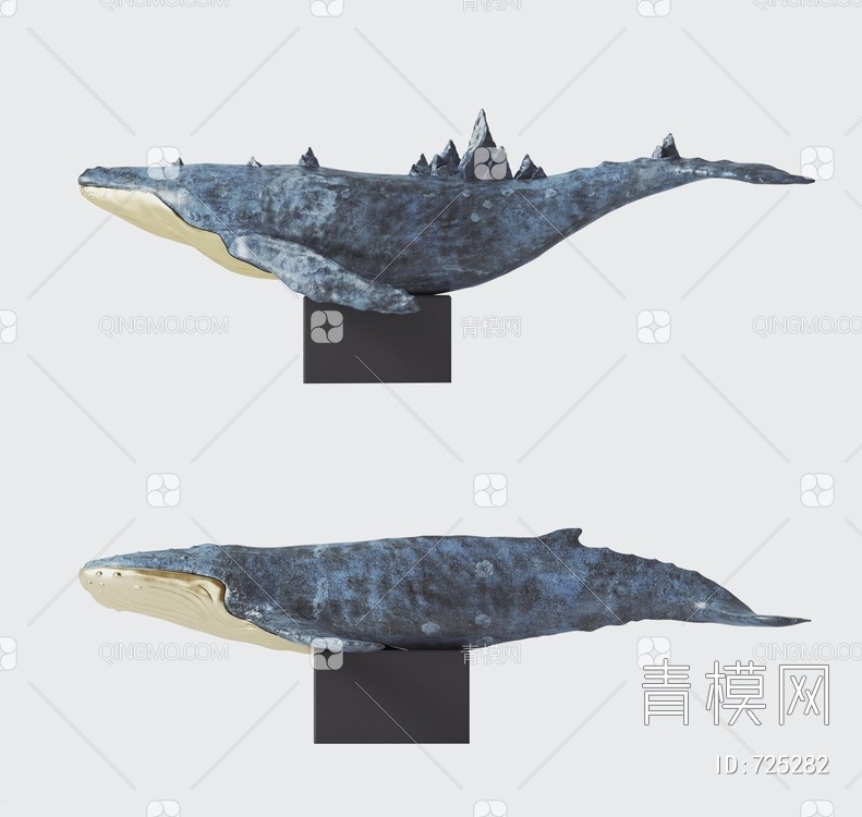 鲸鱼摆件3D模型下载【ID:725282】