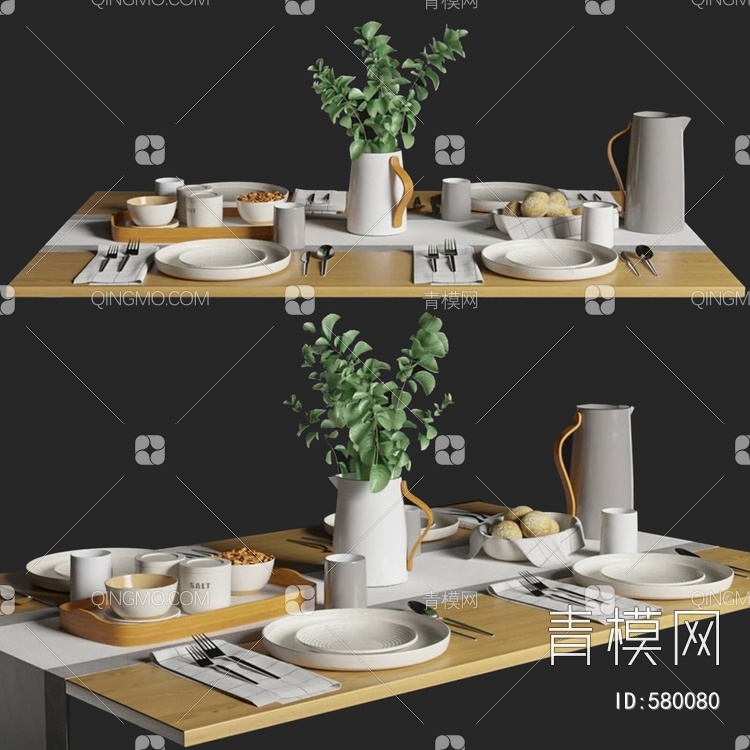 餐具食物3D模型下载【ID:580080】