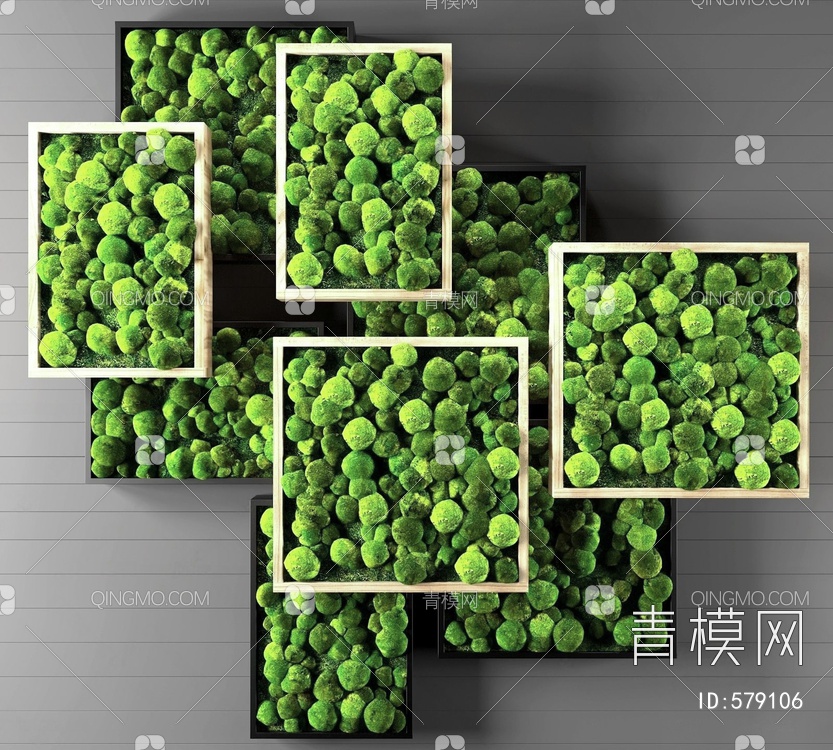 植物墙绿植物组合3D模型下载【ID:579106】